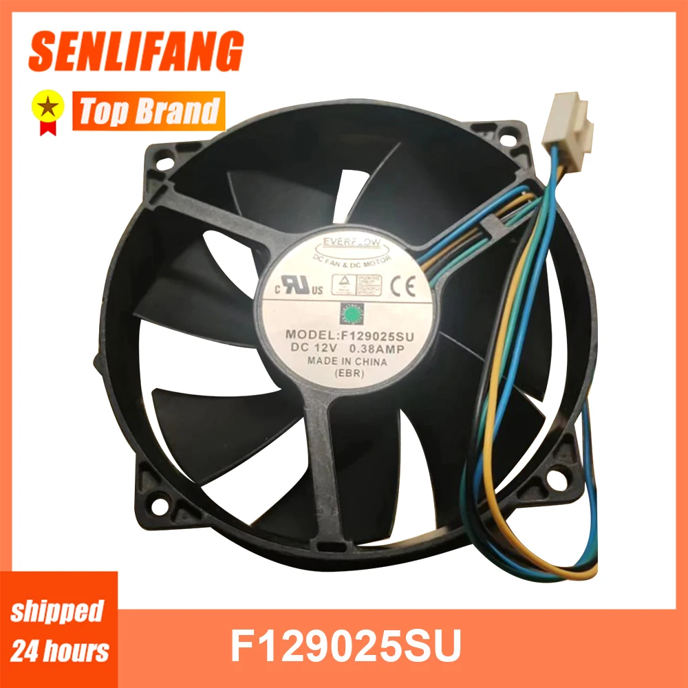 Gloednieuwe F129025su 9025 Ventilator Voor Everflow 90*90*25Mm Dc 12V 0.38a 4-Line Pwm Cpu Koeling Ronde Koeler