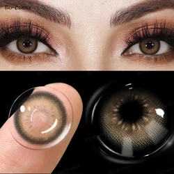 Bio-essence 1 Pair Colored Contact Lenses Pupils Fashion Brown Lenses for Makeup Cosplay Lenses High Quality Natural Pupils Year