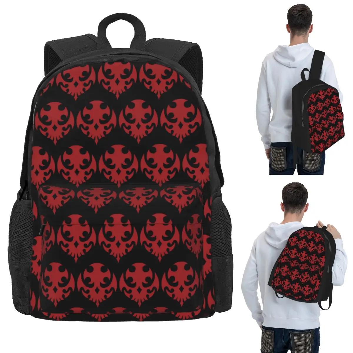 Neo The World Ends With You Reaper Student Backpack School Bag Hiking Travel Daypack for Boys Girls Bookbag Shoulder Bags