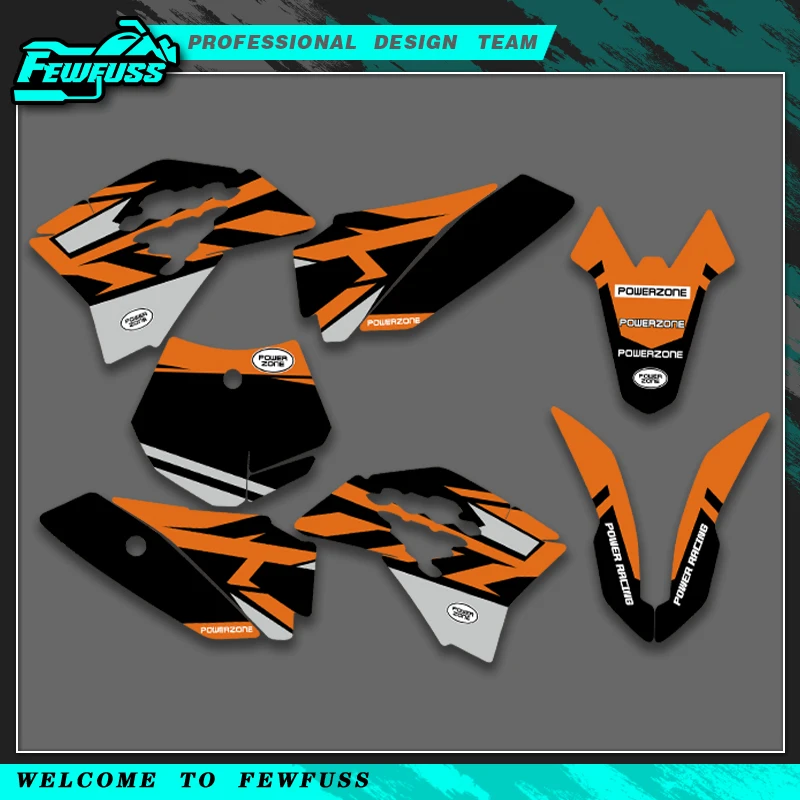 

Fewfuss For KTM SX50 SX 50 2009 2010 2011 2012 2013 2014 2015 Graphics Decals Stickers Kits Motorcycle Background Custom Number