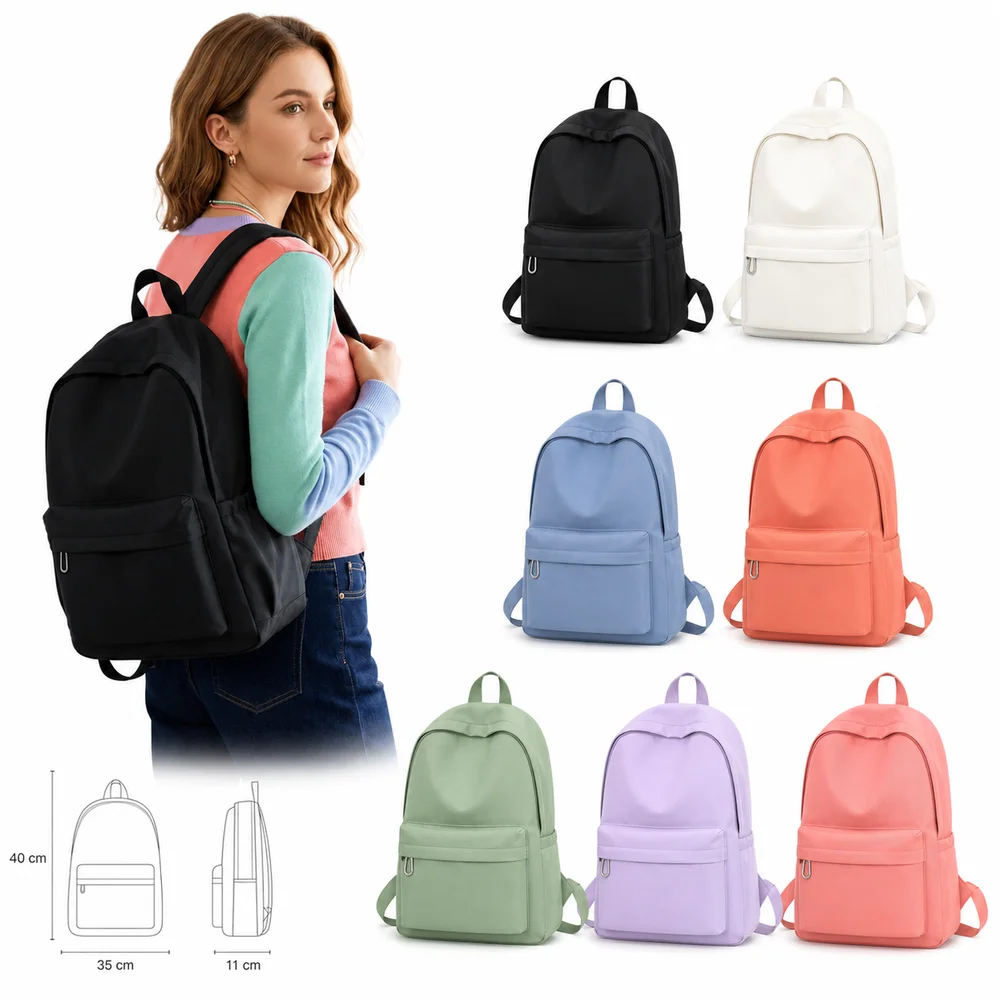 Gifts Nylon Backpack Waterproof Large Capacity Double Shoulder Bag Soft Adjustable School Bag Daypack Use