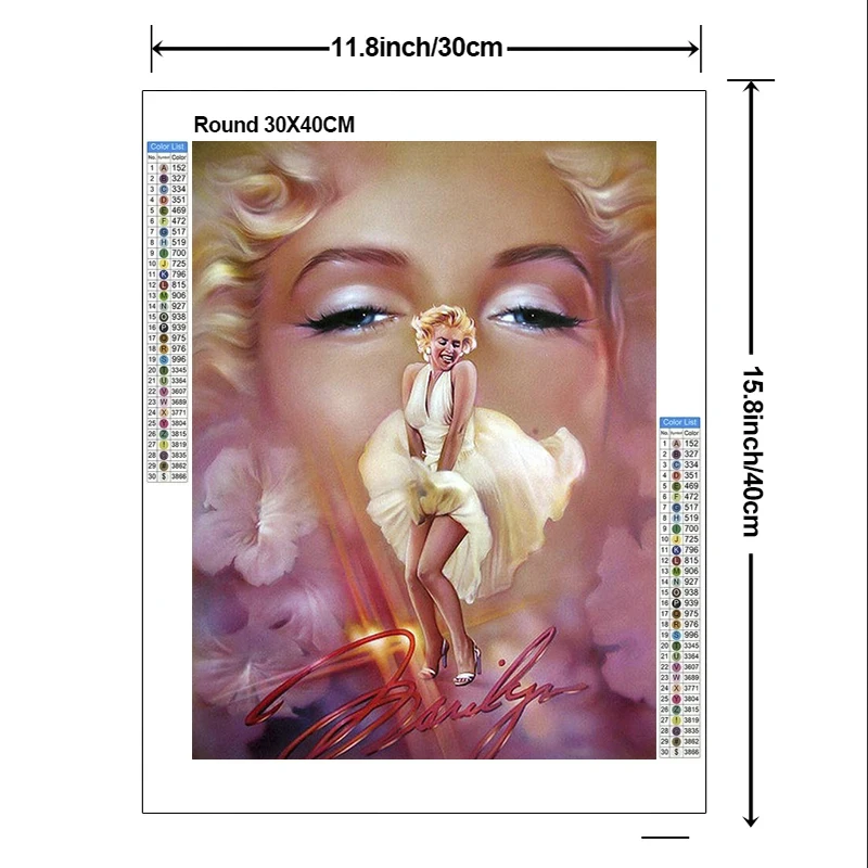 2024 New Marilyn Monroe Diamond Embroidery DIY Diamond Painting Kit Rhinestone Wall Art home decor gift