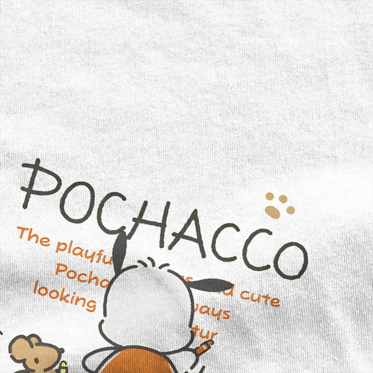 Miniso Pochacco With Friends T Shirts Pure Cotton Tops Summer Vintage Short-Sleeved T Shirt O Neck Harajuku Printed Tee Shirt