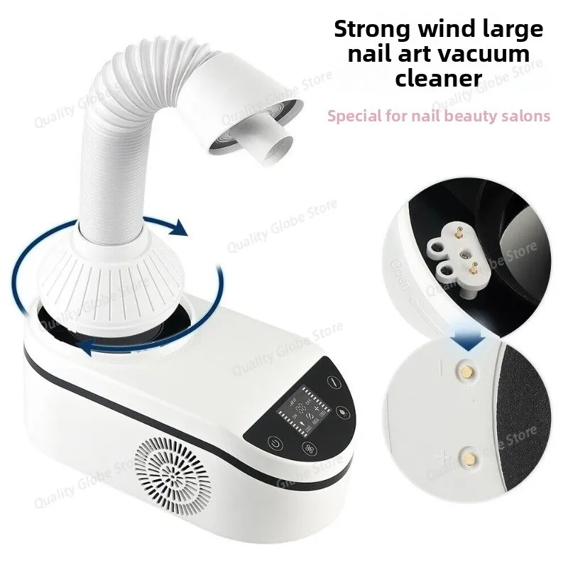 

Strong Suction Nail Vacuum Cleaner LED Dust Collector 35000RPM Drill Pen Fast Polish Removal Art Tools