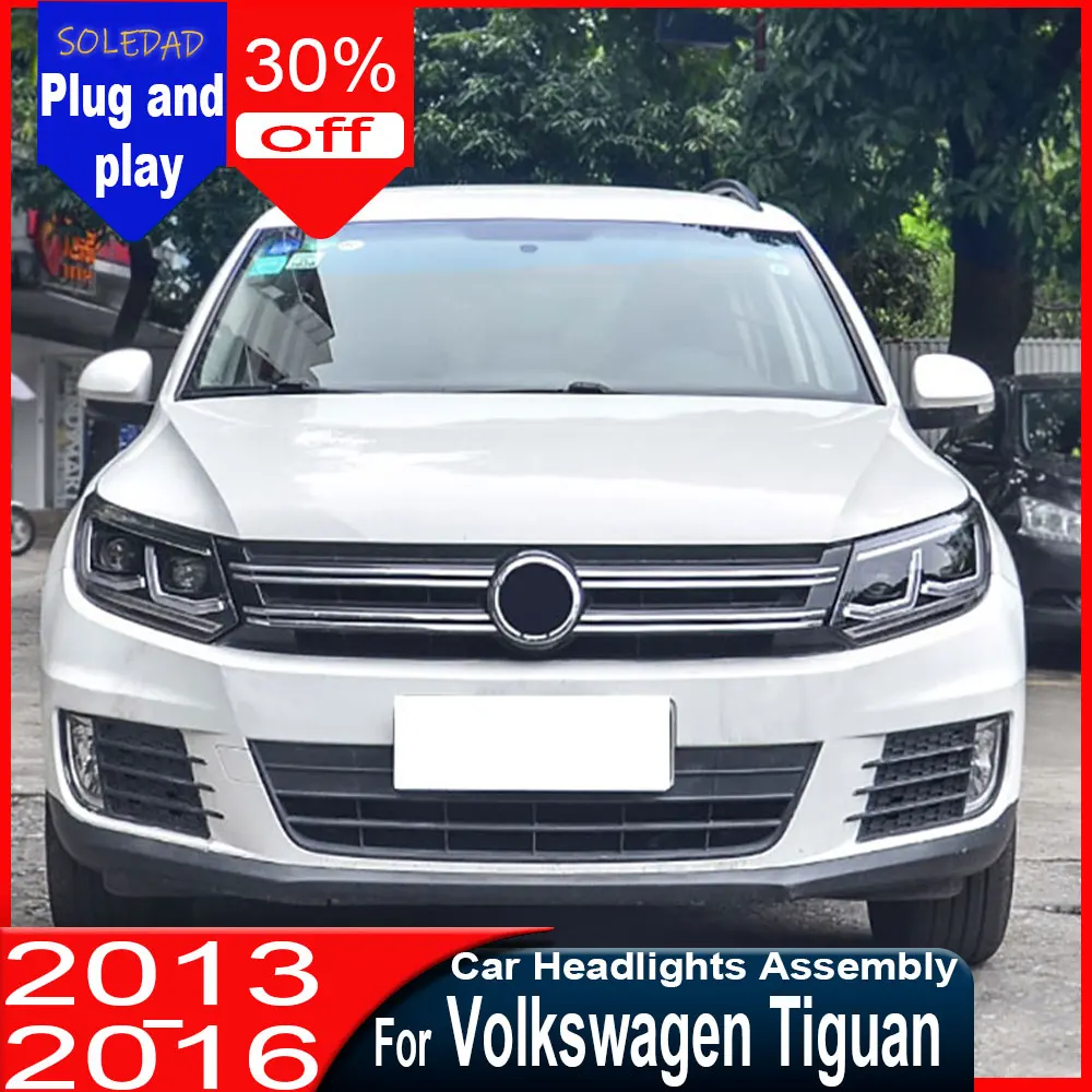 Car Headlights For Volkswagen Tiguan 2013-2017 Headlight Front Lights Turn Signal DRL Head Lamp Plug and play