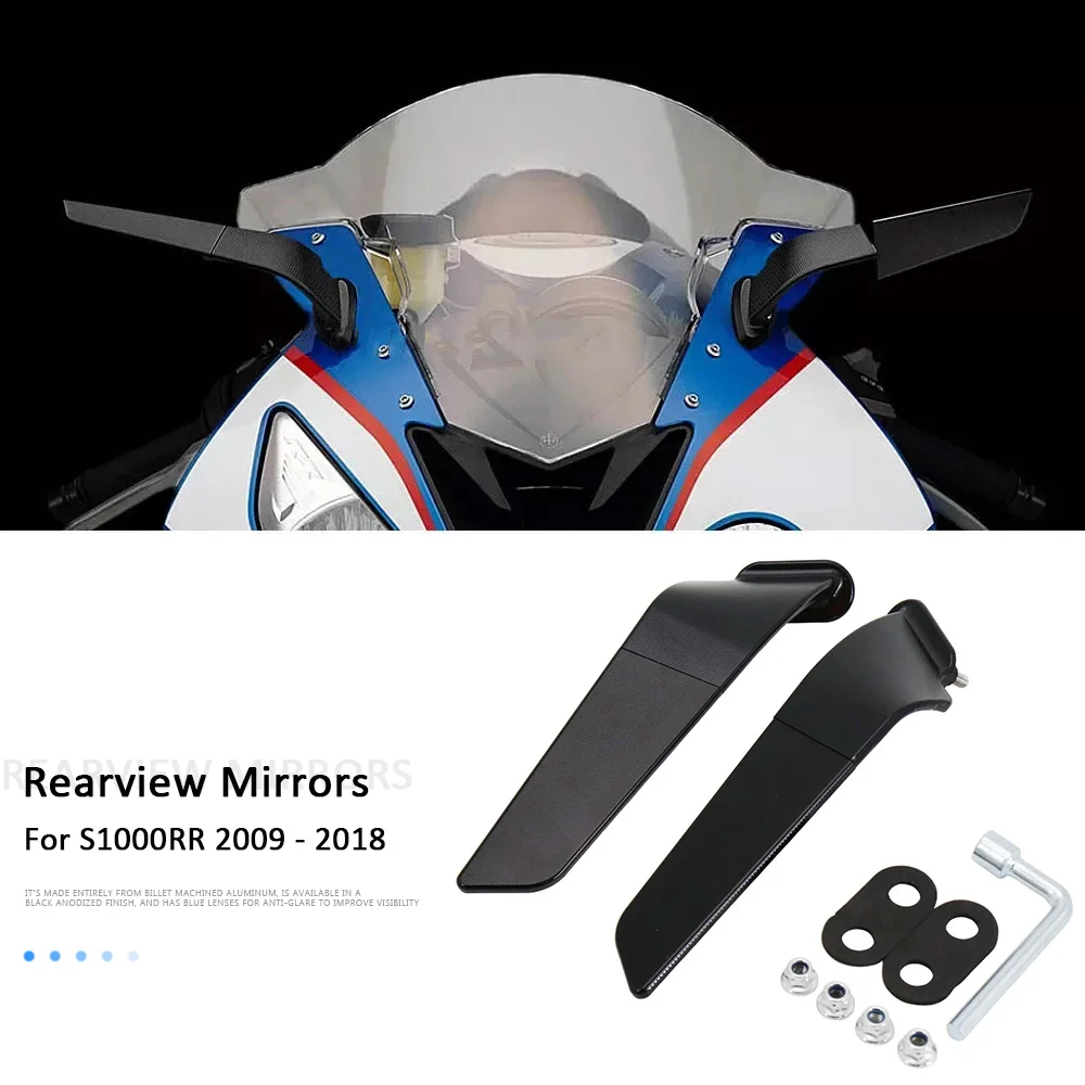 2009 - 2018 For BMW S1000RR S 1000 RR Motorcycle S1000RR S1000 RR Rearview Mirrors Wind Wing Adjustable Rotating Side Mirrors