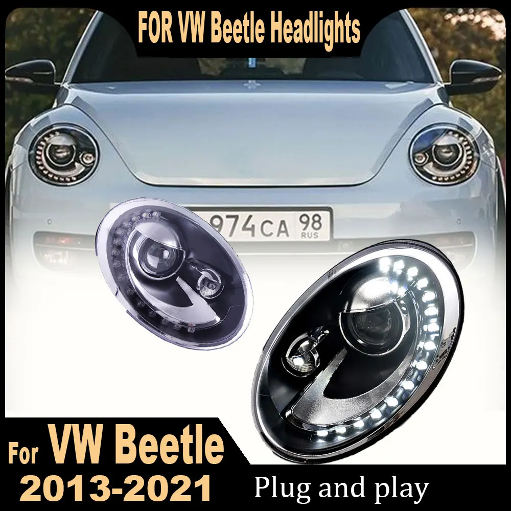 Fari auto Per VW Beetle 2013 2014 2015 2016 2017-2021 Faro A LED Luci Diurne Dinamiche Plug And Play Accessori