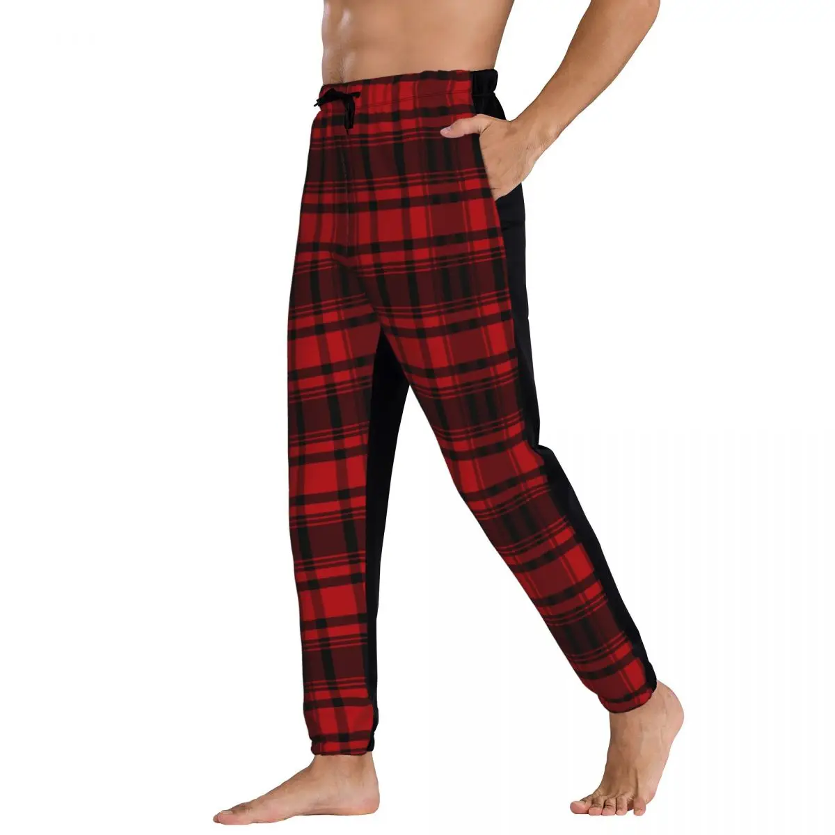 Viser de survêtement de jogging décontractés pour hommes, pantalons à carreaux tartan, pantalons de survêtement pour hommes, Fjdehors