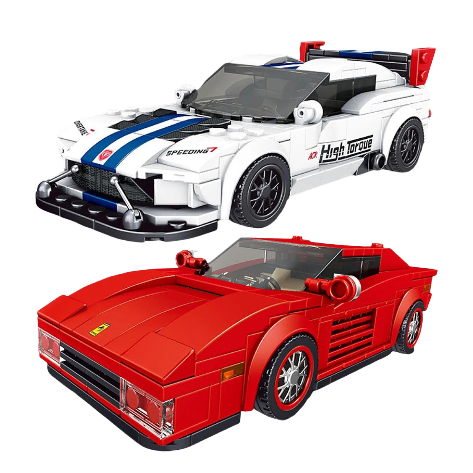 MOC Technical City Speed Sportwagen-Bausatz – Rennfahrzeugmodell mit pädagogischen Konstruktionsfunktionen für Kinder und Erwachsene