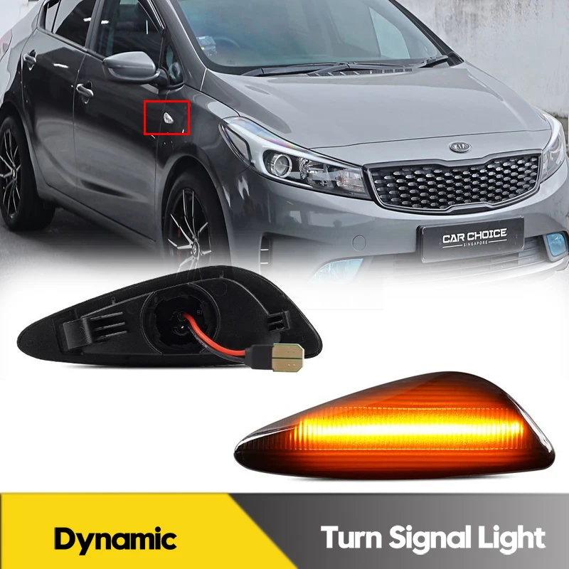 

2Pcs For Kia Cerato K3 Picanto (TA) 2012-2021 LED Dynamic Side Marker Light Turn Singal Lamps Car Accessories OEM#92303G6000