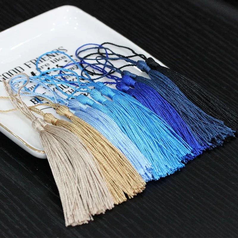 50Pcs 13cm Tassels Bookmark Tassels Silky Handmade Soft Craft Mini Tassels for Bookmarks Trim Fringe DIY Crafts Jewelry Making