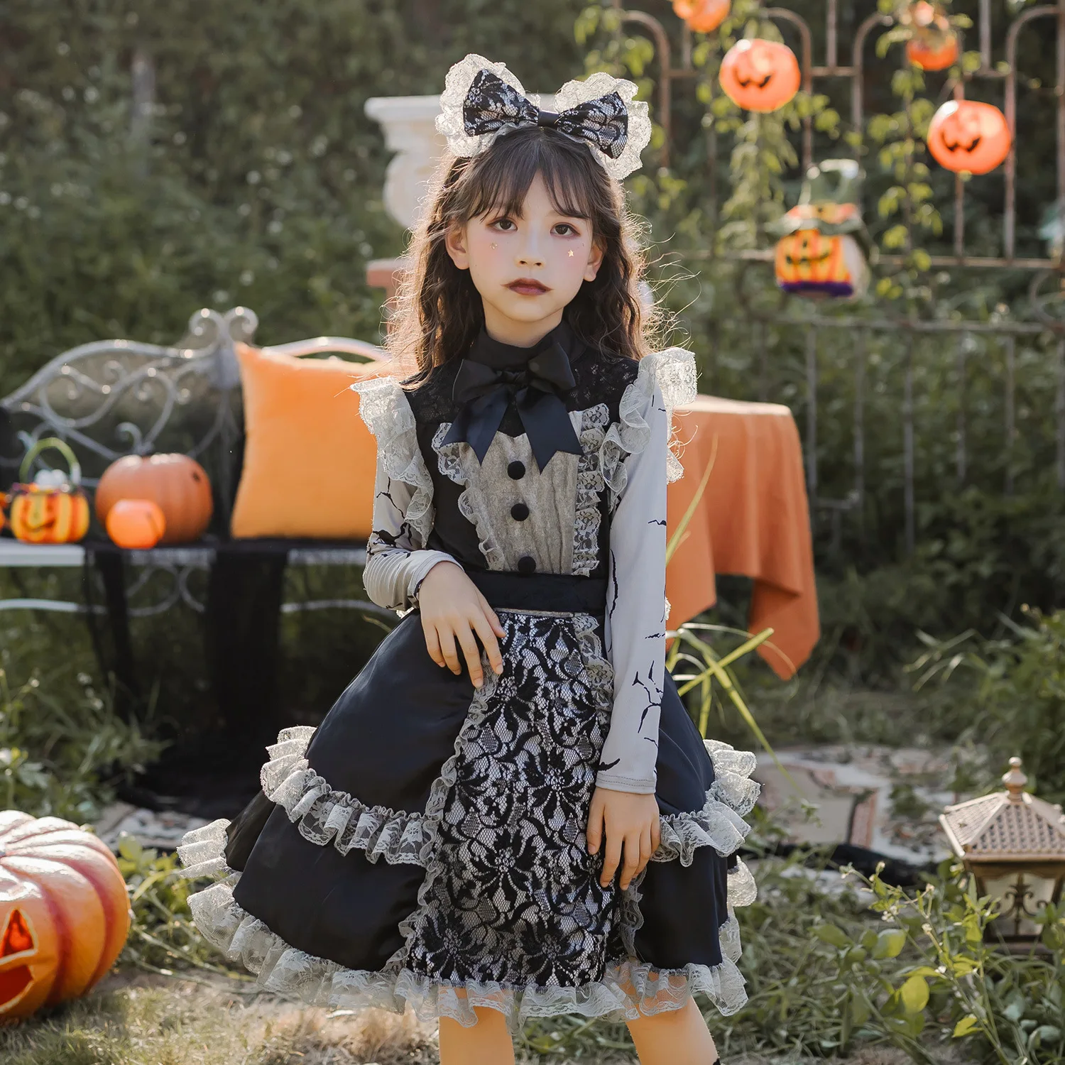 Children's costumes cosplay vampire dress dark series witch witch costume girls lolita