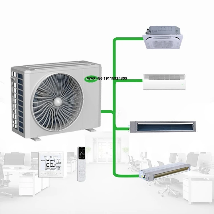 Btu R410A Multi-Zone Inverter Air Conditioner Low Noise WiFi Control Energy Saving 50/60Hz for Office