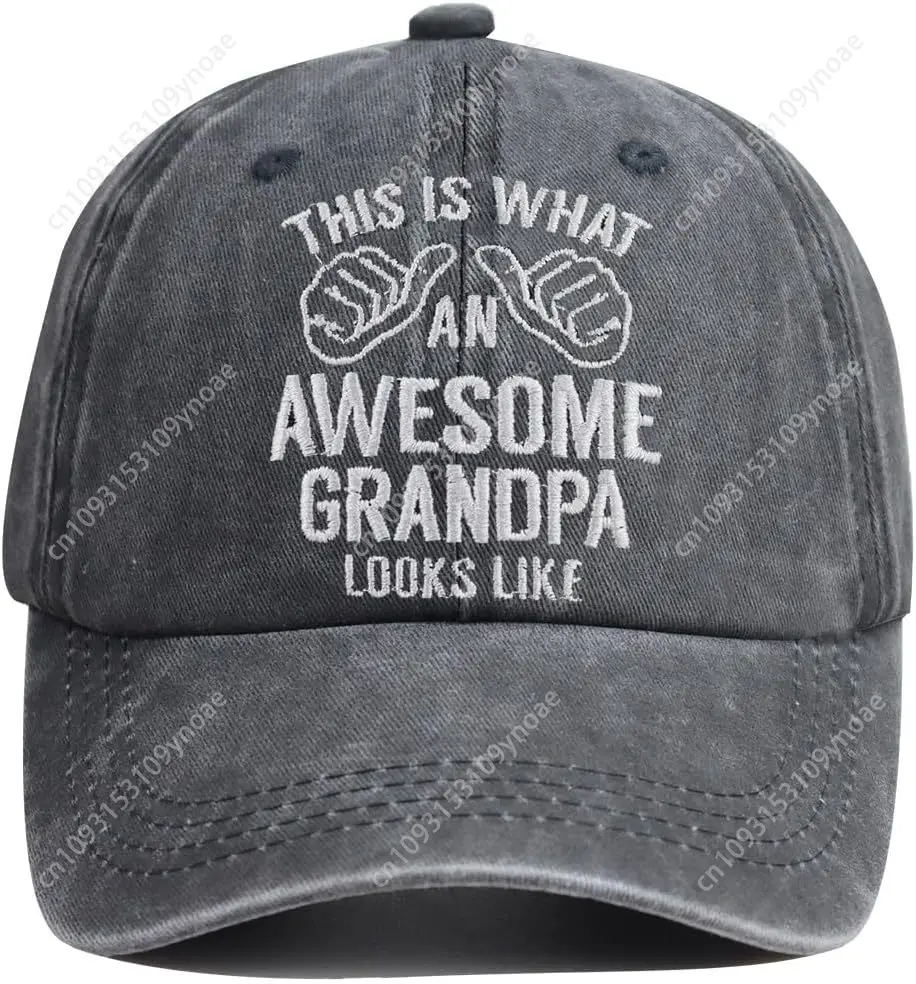 

Grandpa Hats For Men, Adjustable Embroidered Wash Cotton Grandfather Birthday Baseball Cap Men Woman Outdoor Casual Party Headwe