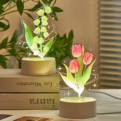 Eternal flower Night Light 3D Lamp with Remote Control Room Decor Valentine's Day Anniversary Birthday Present Gifts