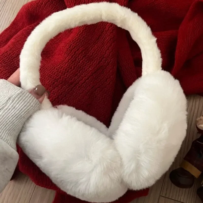 Plush Soft Earmuff Winter Women Men Warm Comfortable Foldable Earmuff Outdoor Solid Color Versatile Earmuff Fashion Accessories