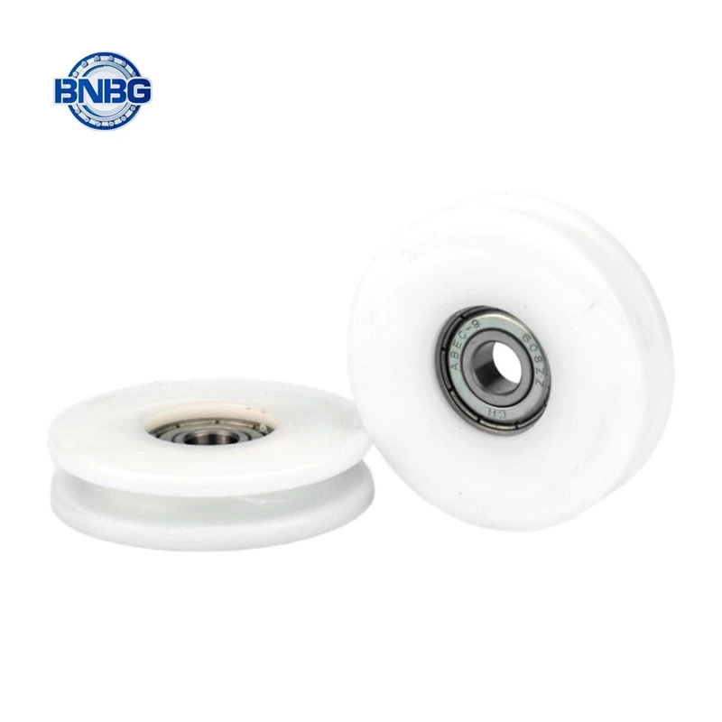 

5 шт. 608ZZ 8*50*12 мм U-образная канавка подшипник с пластиковым покрытием POM роликовая гусеница направляющее колесо нейлоновый шкив шкив диаметр 8 мм 50 мм