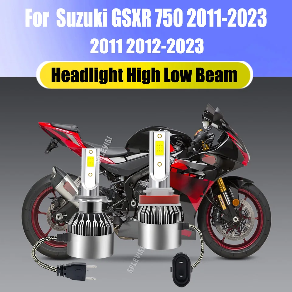 

H9 H7 3000K 6000K 8000K LED Headlight Bulbs High Low Beam For Suzuki GSXR 750 2011 2012 2013 2014 2015 2016 2017 2018 2019-2023