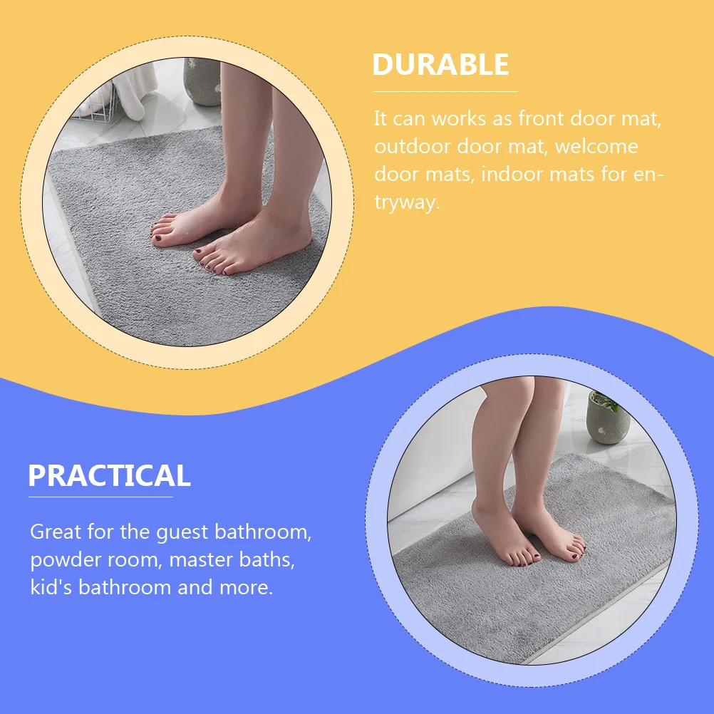

Bathroom Super Absorbent Anti-Skid Floor Mat Polyester Area Rug Comfortable Touch Pressure Relief Home Decor Ground Mat