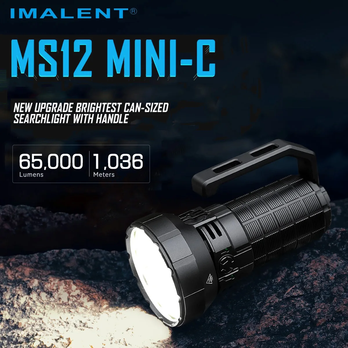 

IMALENT MS12 Mini-C Rechargeable Flashlight 65000 Lumens Tactical Flashlights Long Range 1036 Meters Super Bright Flash Light w