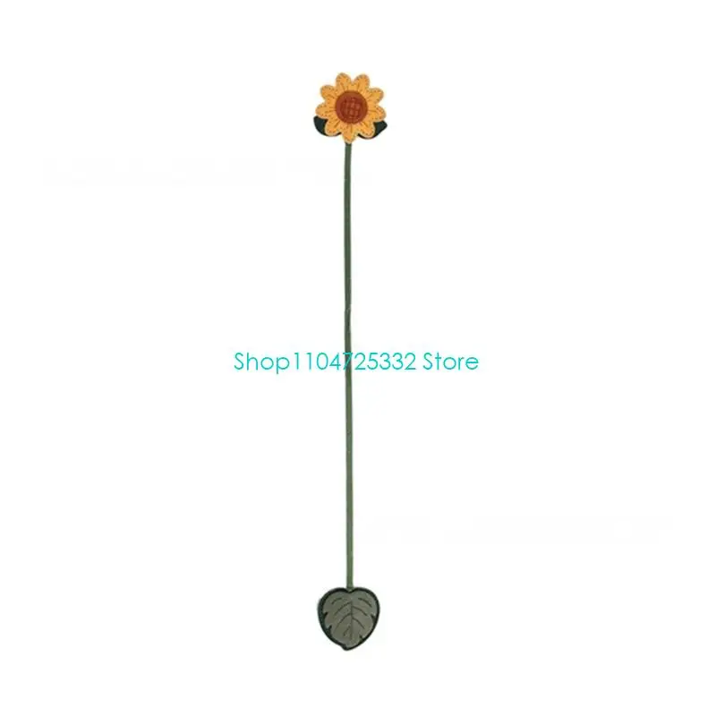 P5EA Multifunctional Rose Shaped Bookmarks Page Holder Constructed Leather Materials Perfect For Readers And Desk Decorations