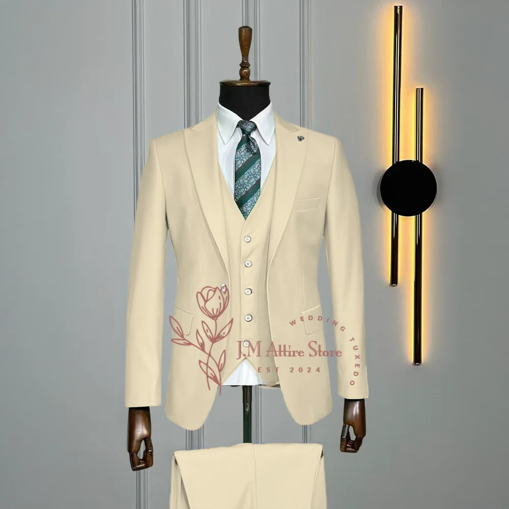 بدلة رجالية مخصصة مكونة من 3 قطع سترة ذات طية صدر السترة من النعناع وسراويل ضيقة مناسبة لحفلات الزفاف اليومية وحفلات التخرج بدلة سهرة للرجال #3