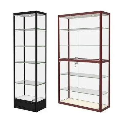 Commercial Fashionable Glass Display Cabinet With Aluminum Frame Retail Store Display Counter