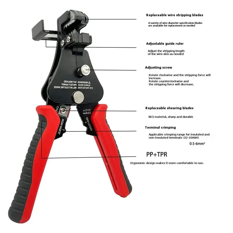 [NEWA76K!】 Multi-Function Wire Stripper & Crimper, Cable Cutter