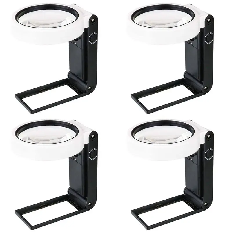superior-4pcs-magnifying-glass-with-light-and-stand-hands-free-handheld-6x-25x-adjustable-folding-magnifier-with-led-lighted