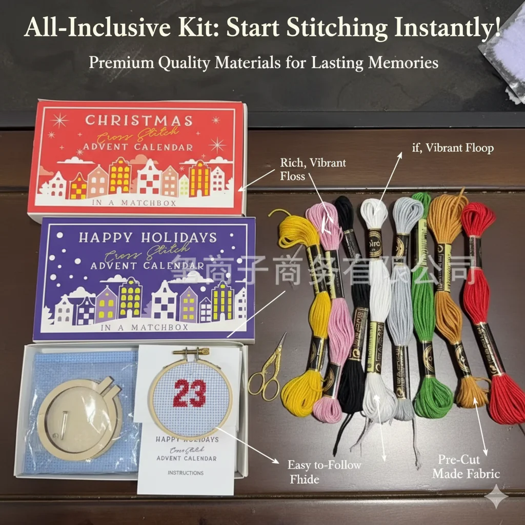 Kalender Advent Bordir DIY 24  - Advent Calendar Gift ulasan dan harga