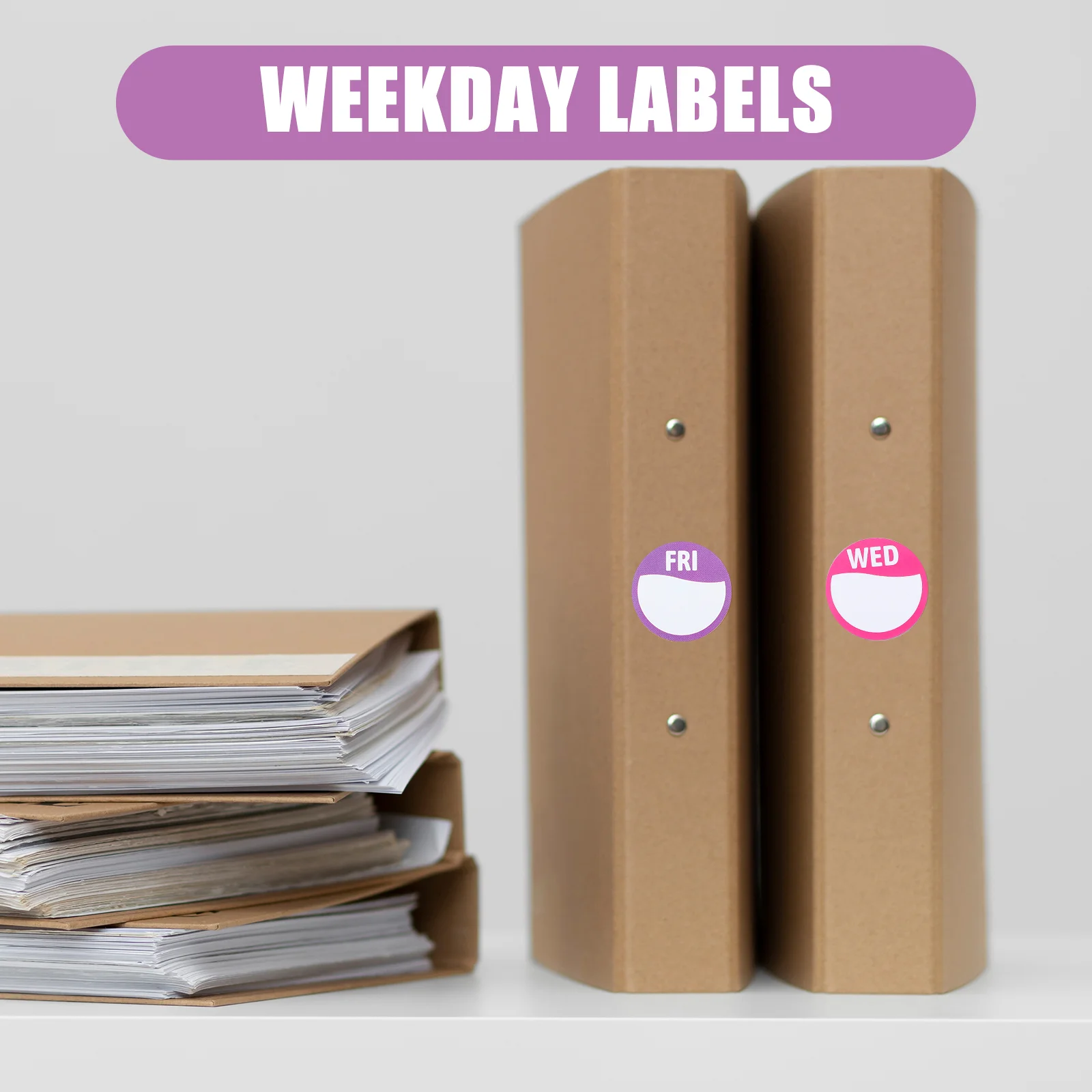 7 Rolls Colored Stickers Week Adhesive Days of Labels Seam Date for Food Restaurant Student