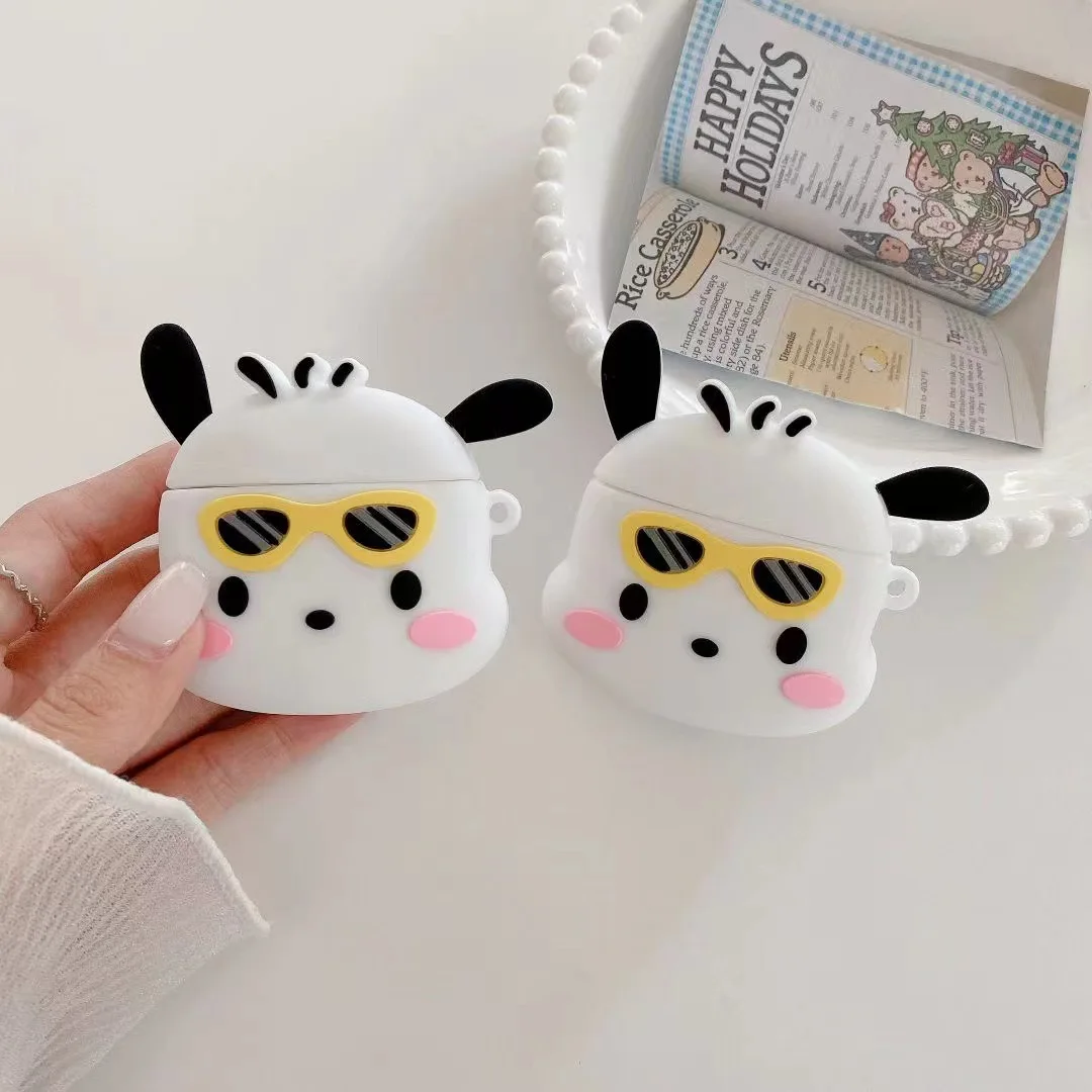 Funda de silicona suave para Airpods Pro 2, carcasa bonita de dibujos animados en 3D, perro Pochacco para Airpods 3