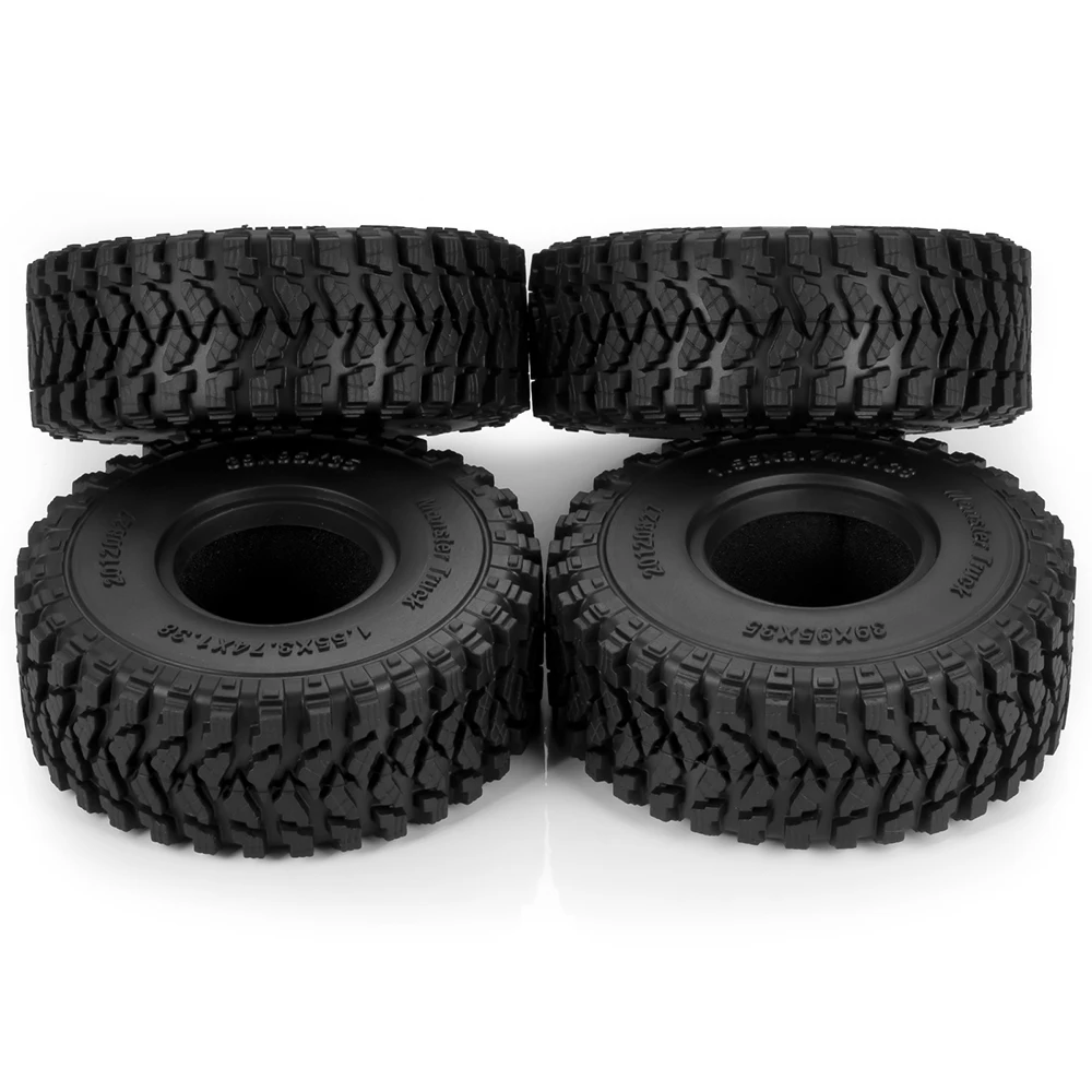 

AXSPEED 4 шт. 1,55 дюйма вездеходные колеса резиновые шины с пенопластовыми вставками для осевых деталей AX90069 UTB18 CAPRA MST JIMNY 1/18