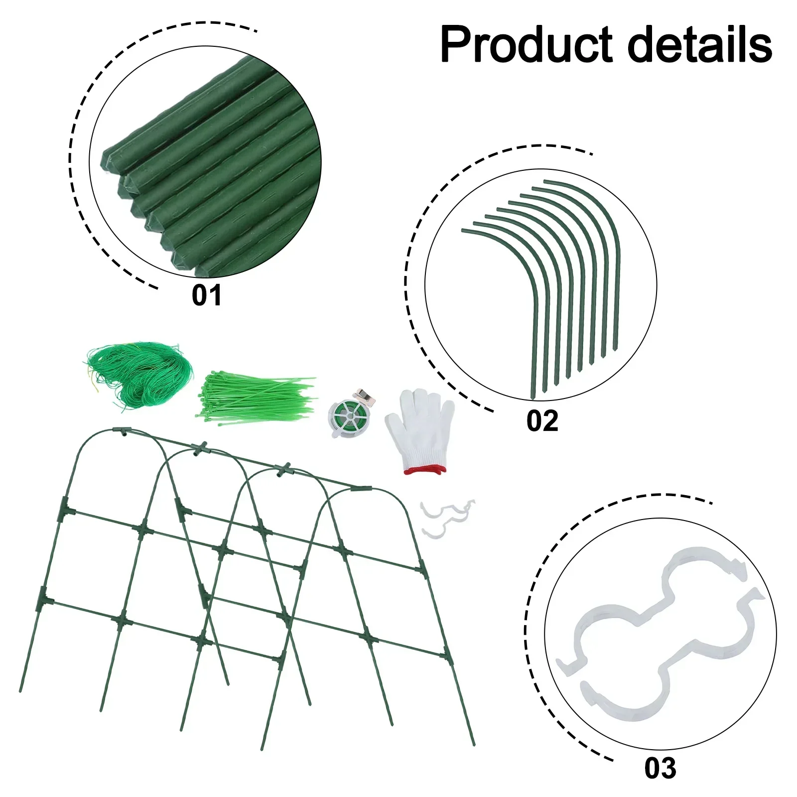 

Raised Bed Support Climbing Plants For Vegetable Garden As Shown U-shaped Design Foldable Design Garden Clips Included