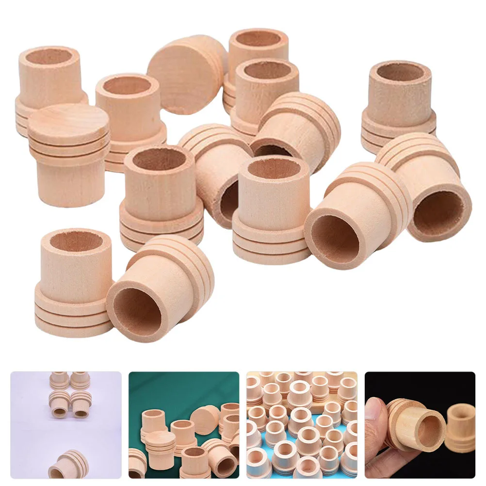 20 قطعة خشبية Moxa طفاية الأسطوانة حامل عصا ل الكى السلامة من الحرائق مقاومة درجات الحرارة العالية الخشب الطبيعي Moxa #1