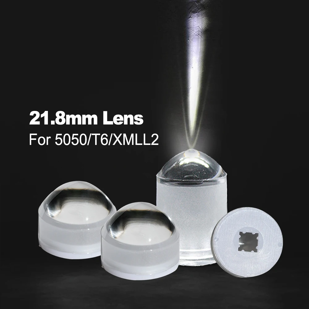 5-10pcs 5050 LED Lens 3 Degree Focus SMD T6 XXML2 XHP50.2 0ptical Lenses A beam of light Spot flashlight Reflector Collimator