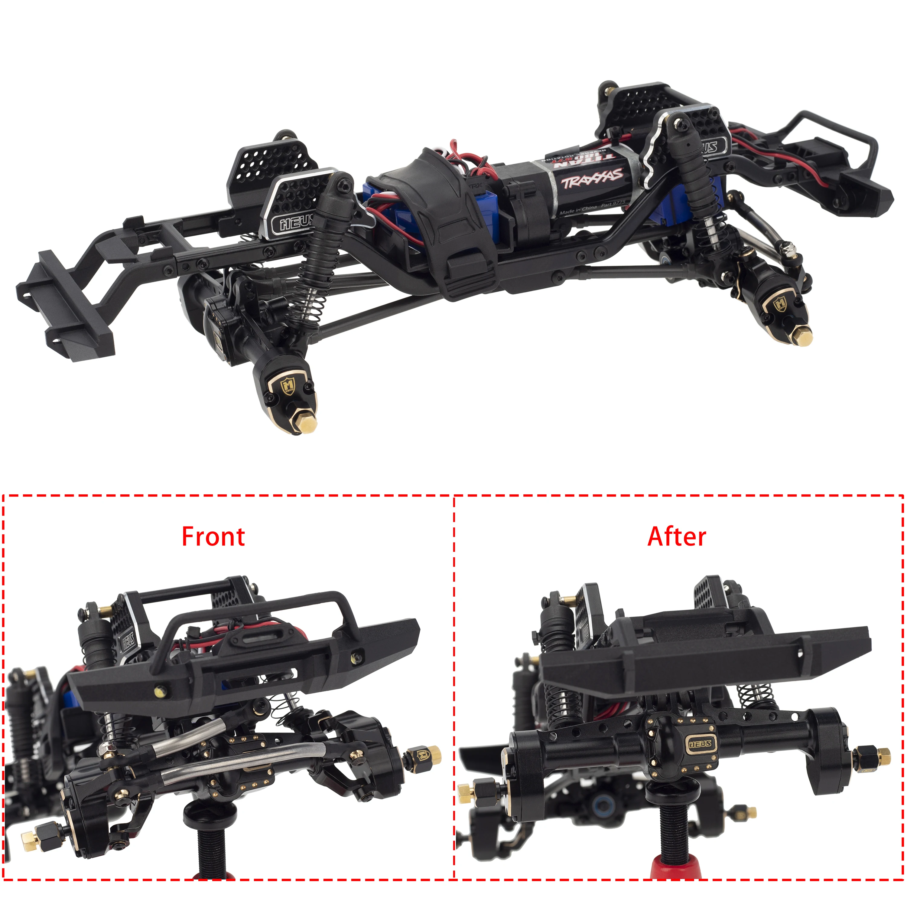 MEUS Racing TRX4M portal axle upgrade ground clearance +8MM brass aluminum alloy for 1/18 TRX4M upgrade