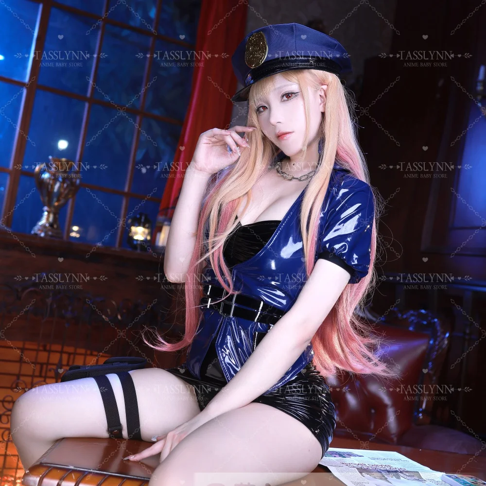 Disfraz de Kitagawa Marin para mujer, uniforme de policía de Kitagawa Marin, uniforme de policía para fiesta de Halloween, juego de rol para mujer