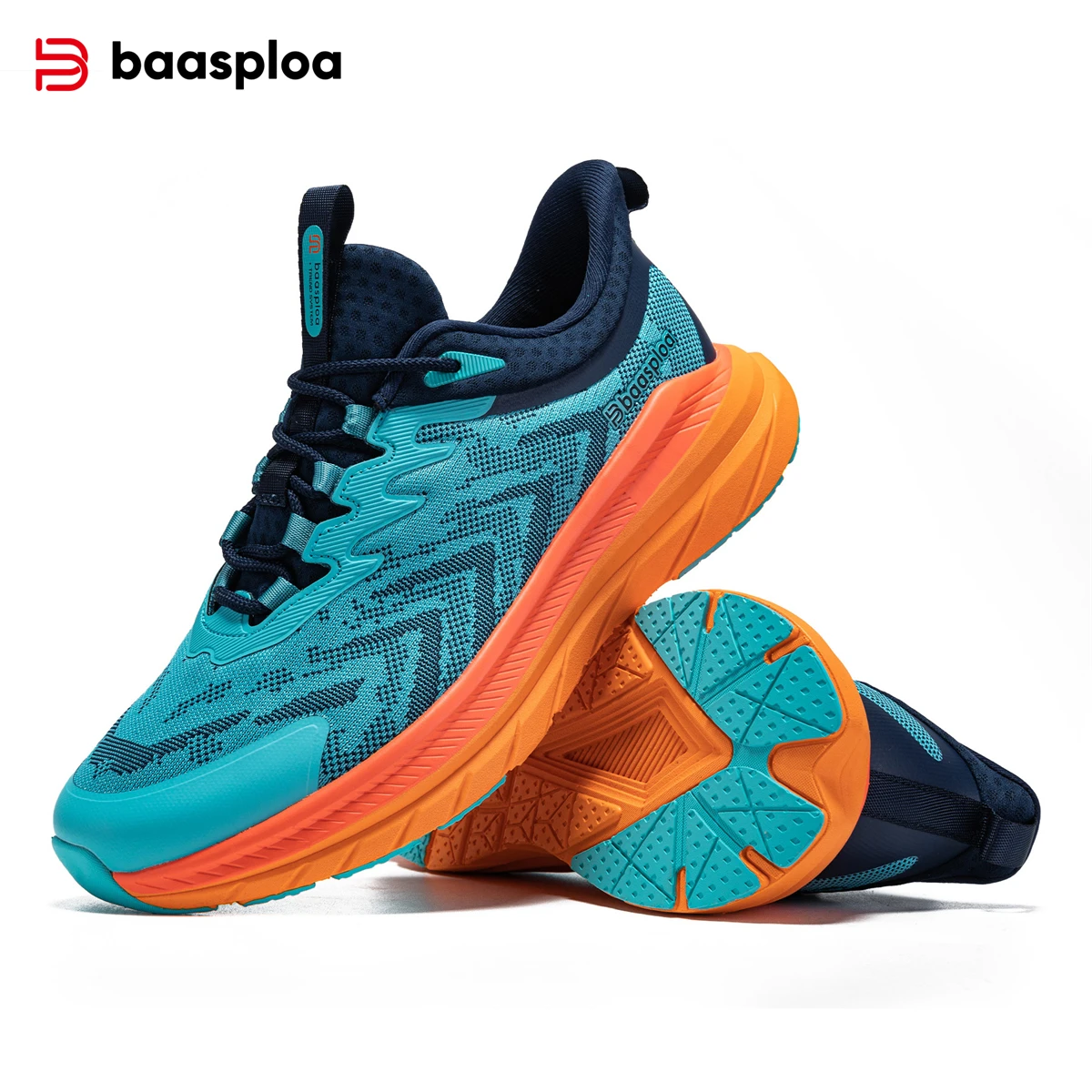 Baasploa Sport Shoes Casual Lightweight Breathable Running Shoes Men New Fashion Mesh Casual Sneakers Male Comfort Non-Slip