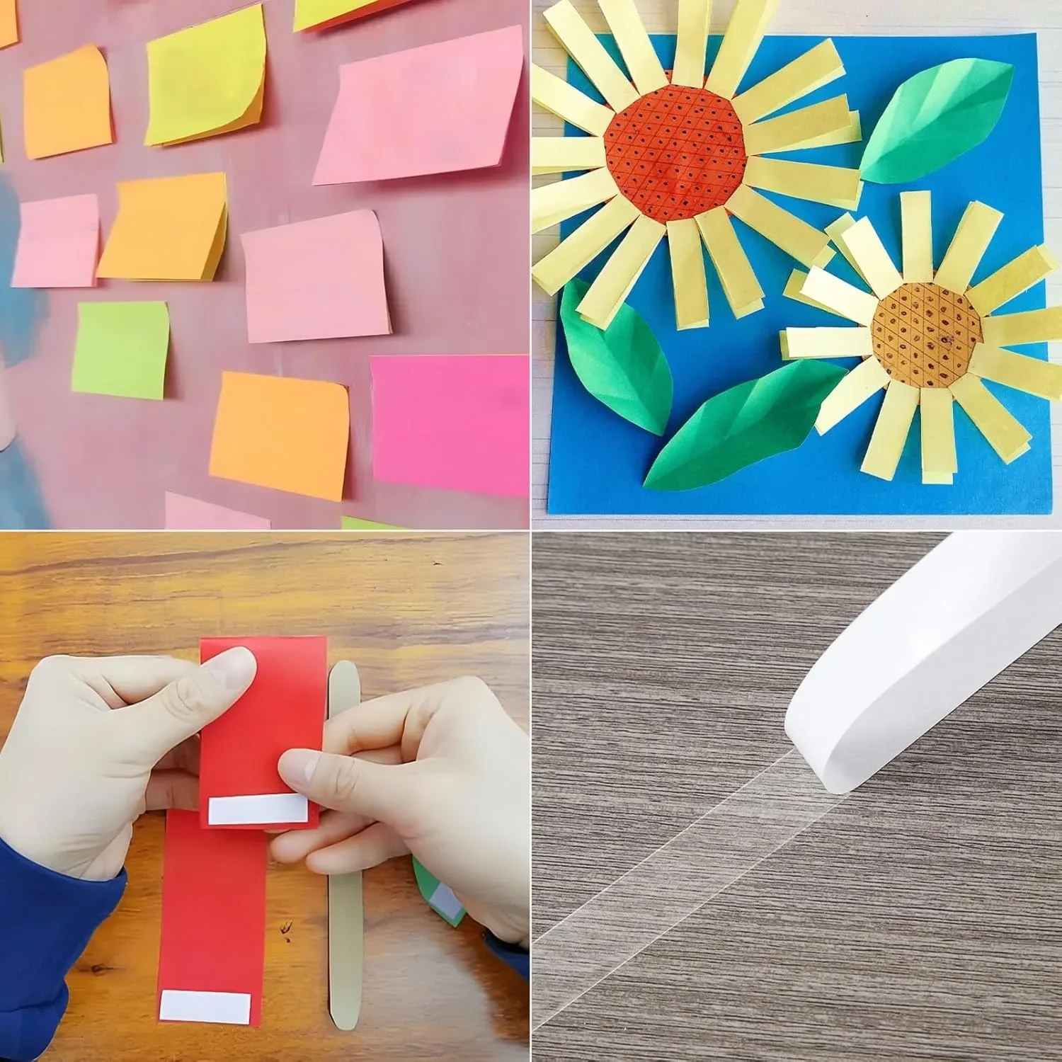 1/4 بوصة لفتان من الشريط على الوجهين، وصناعة البطاقات، وتغليف الهدايا، والمكتب، والقرطاسية المدرسية، والأدوات المنزلية (العرض: 6 مم)