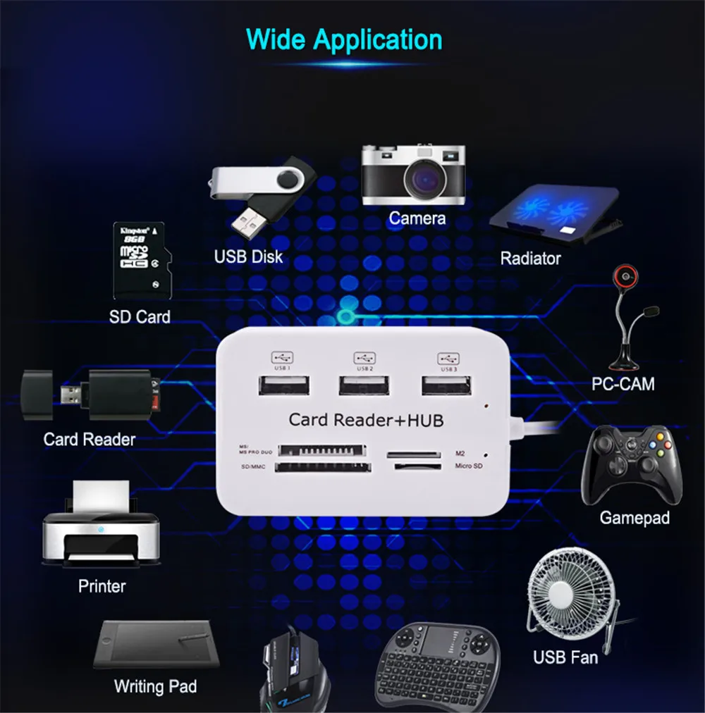 USB HUB 3.0 USB الفاصل 3 منافذ موسع متعدد USB تمديد متعدد 3 0 Hub 2.0 قارئ بطاقات SD USB3.0 المتوسع للكمبيوتر المنزلي