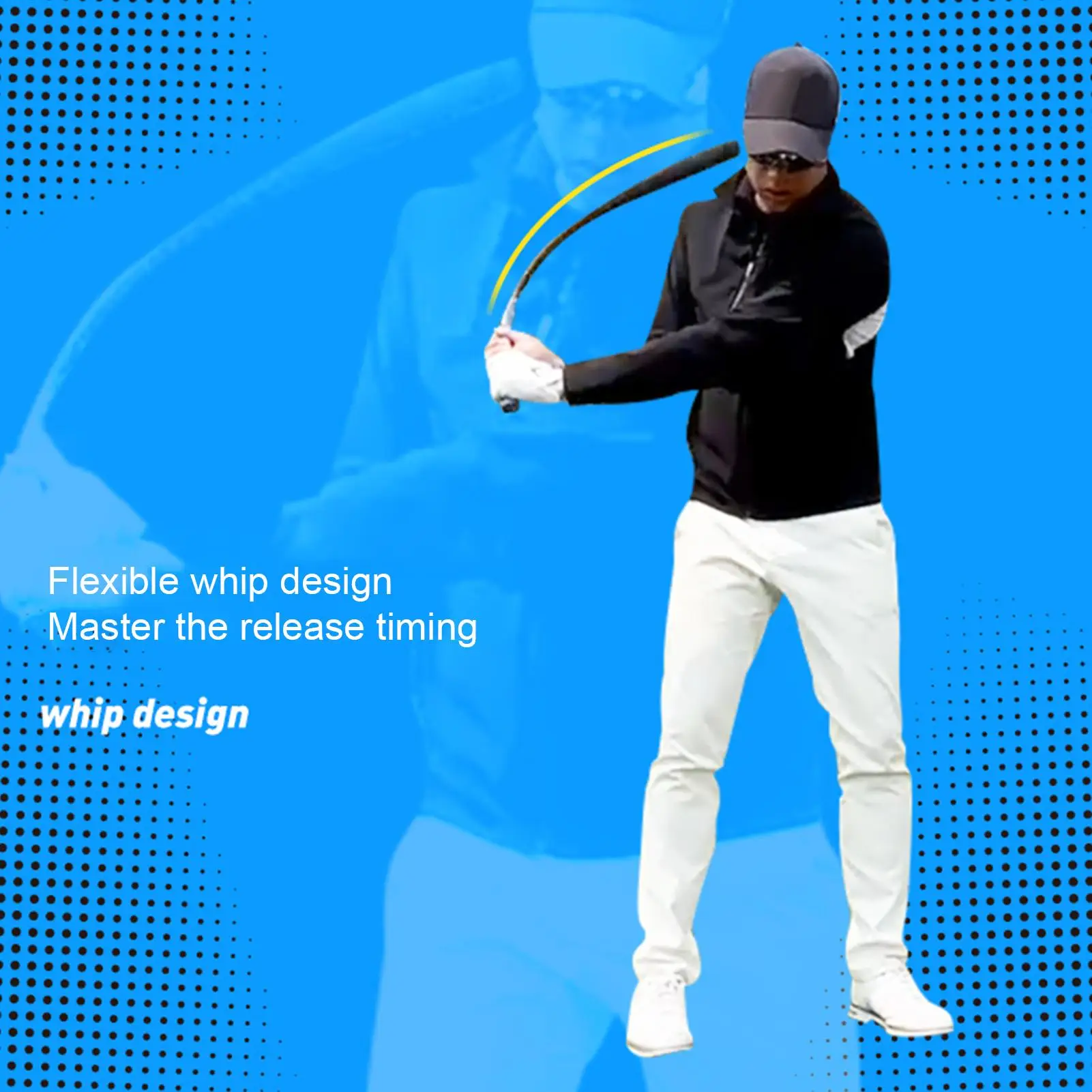 

Golf Swing Training Aids Bendable Golf Swing Training Stick Ergonomic Non-slip Grip Correcting Equipment Putting Alignment Tool