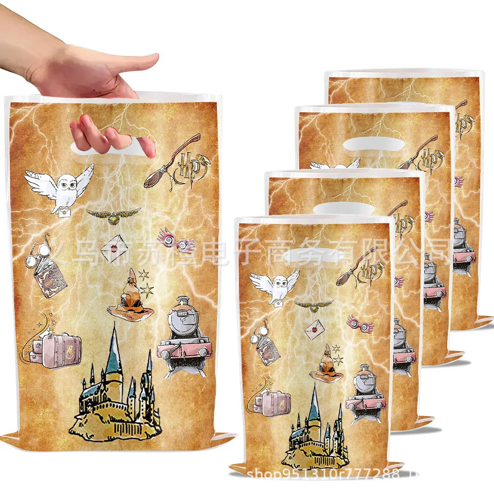 New Harry Potter themed party gift bag, children's birthday party candy storage, castle, magic hat pattern decoration view 2