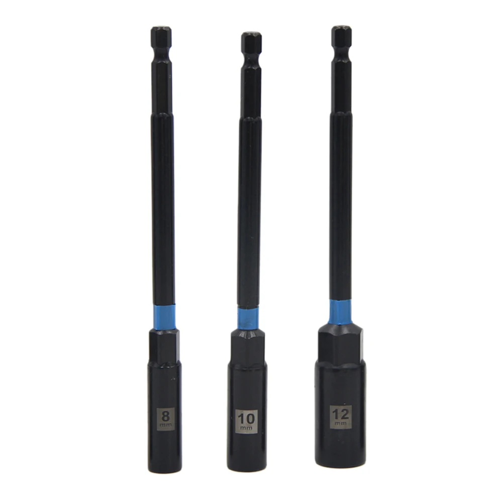 Para coche para el hogar herramienta de reparación de automóviles DIY destornillador de tuerca hexagonal 150mm juego de herramientas de reparación de piezas de automóvil máquina hexagonal 150mm de longitud juego de 3 piezas