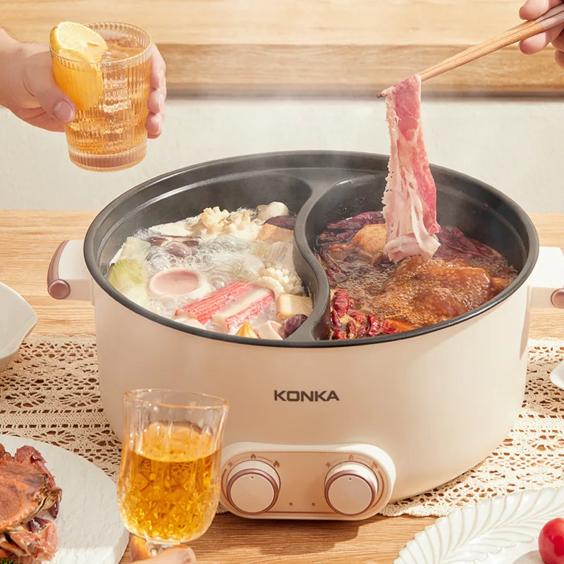 หม้อต้มไฟฟ้า220V 5L ความจุมากหม้อไฟฟ้าเครื่องใช้ไฟฟ้าในครัว