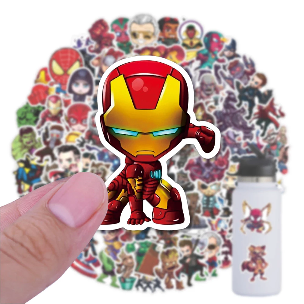 10/30/50/100pcs Disney Cool Super Hero Anime Stickers Waterproof Decals Motorcycle Phone Car Laptop Cute Cartoon Sticker Kid Toy