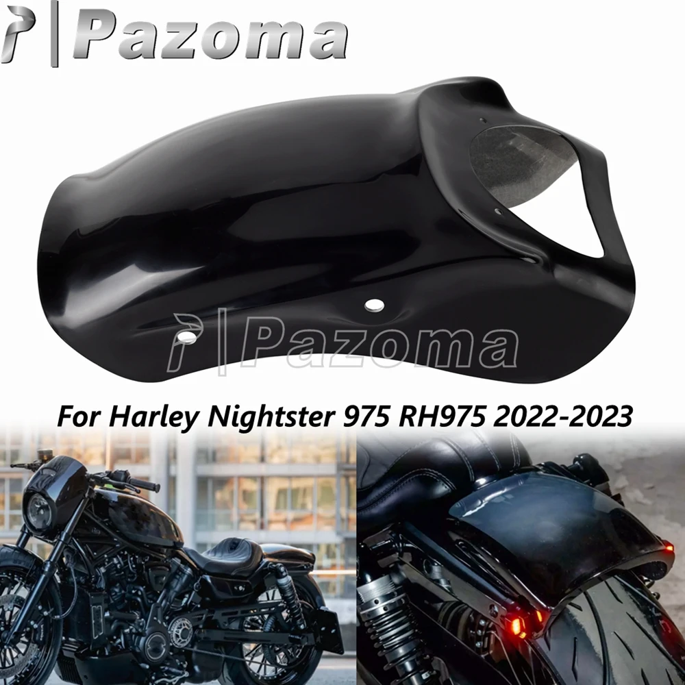 

Black Refit Fiber Glass FRP Motorcycle Rear Fender Mudgaurd Shorty Tail Mud Splash Guard For Harley Nightster 975 RH975 2022-23