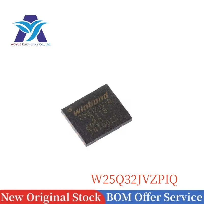 5-10pcs/lot New Original IN Stock W25Q32JVZPIQ 25Q32JVIQ W25Q32JVZPIM 3V 32M-BIT SPI WSON-8 6x5 NOR Flash Serial Memory chip