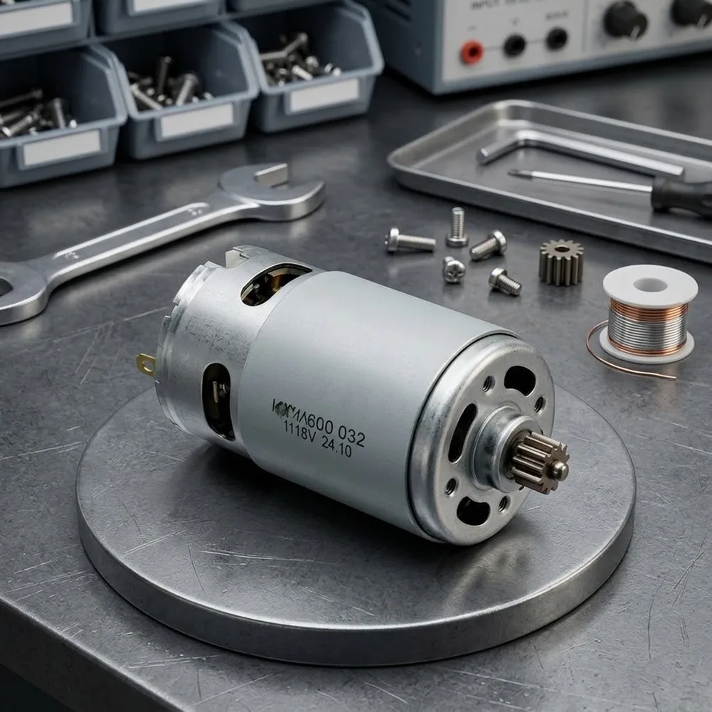 18V 12 Tooth Gear Motor for 550 Type Drill Replacements Compact Ergonomic Design Metal Plastic Gray 7.5x3.75x3.6cm