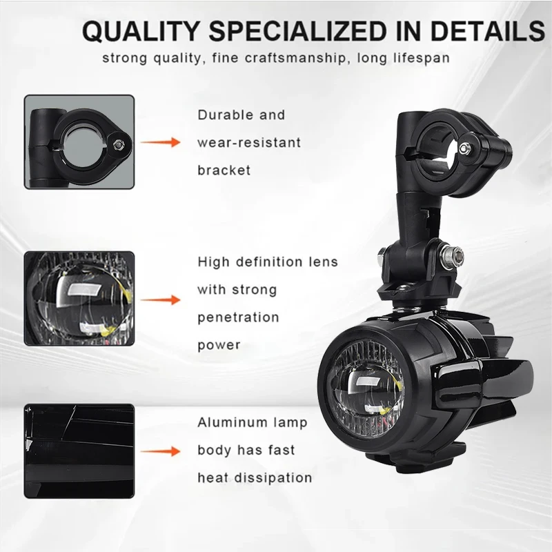 For BMW R1250GS ADV Motorcycle LED Fog Lights F800GS R 1250 GS LC Auxiliary Fog Light Assemblie For Yamaha MT07 MT09 E9 Mark